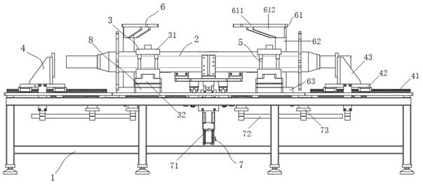 Device and method for fixing shaft tube and plate spring seat before welding