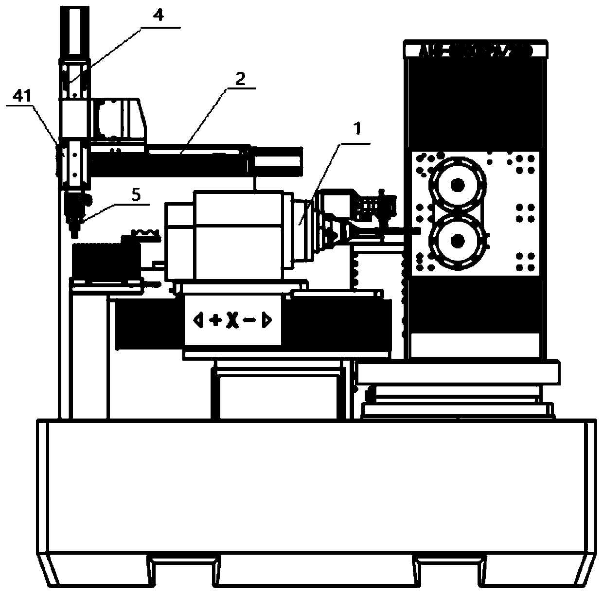 Automatic feeding and discharging mechanism for five-axis grinding machine