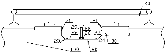 Ballastless turnout point switch preformed groove size control device and method
