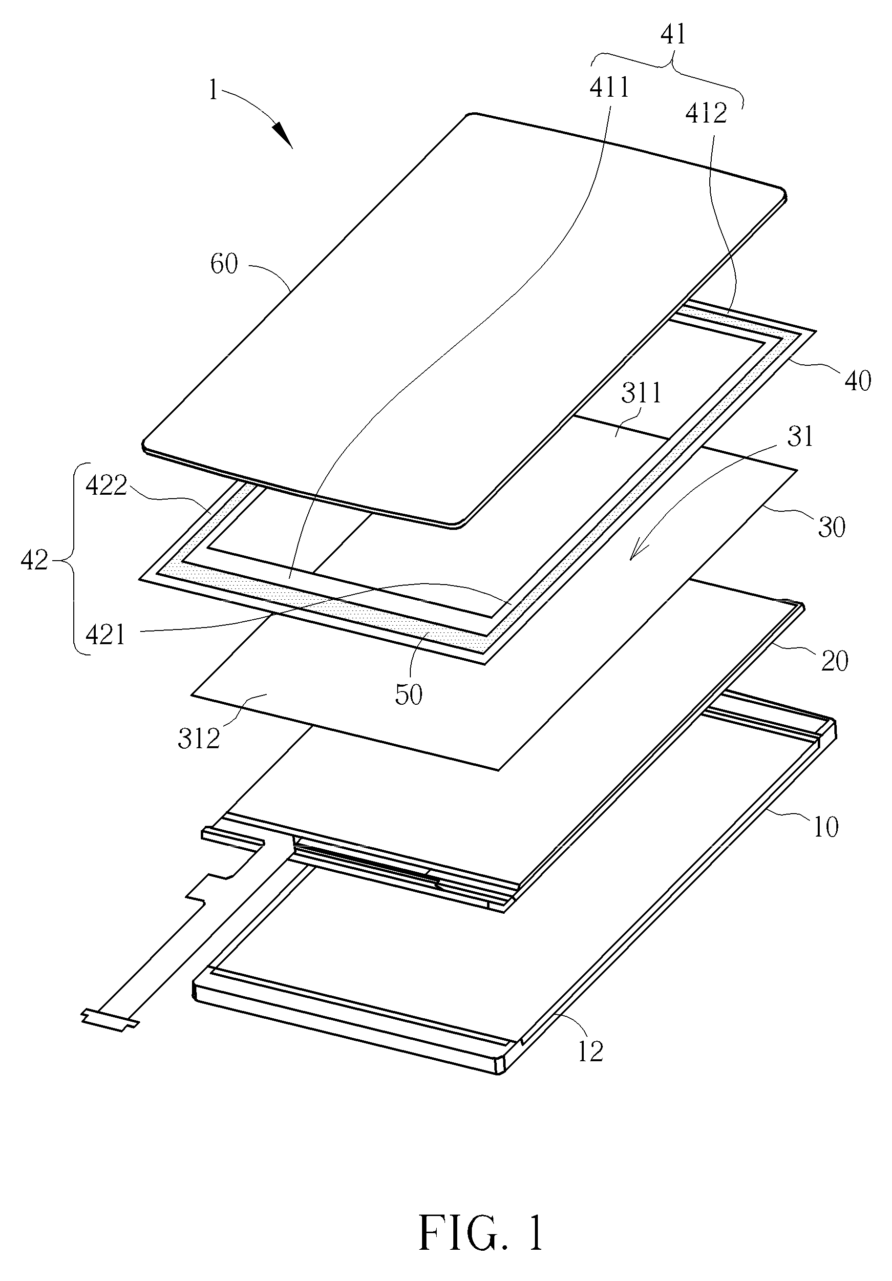 Touch panel structure, touch and display panel structure, and integrated touch display panel structure having antenna pattern and method of forming touch panel having antenna pattern