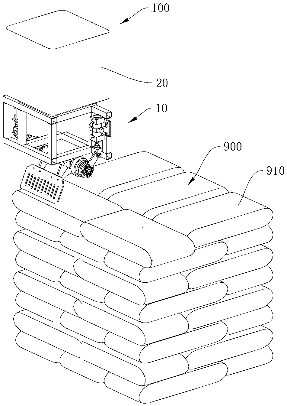 Clutch type disassembling mechanism, device and method, and conveying system