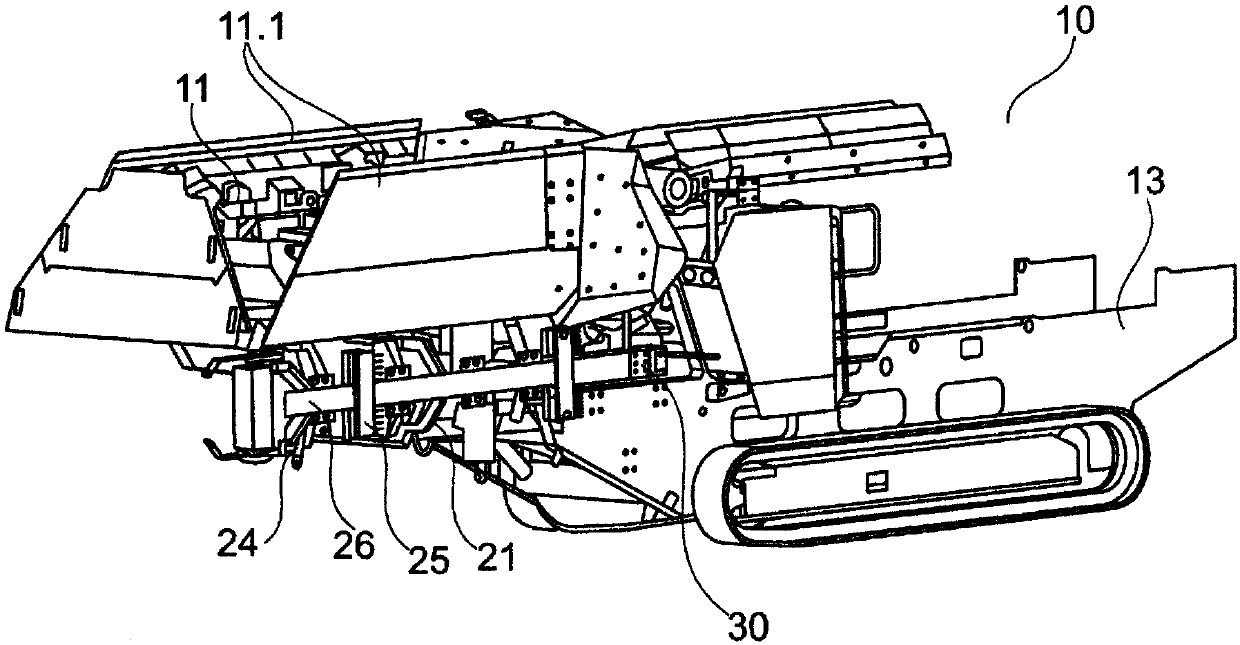 Folding mechanism for a conveyor device
