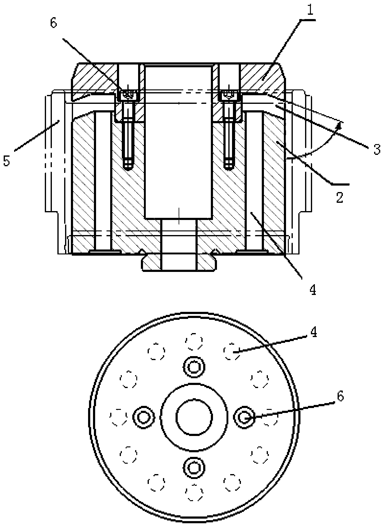Combined pressure quenching mandrel