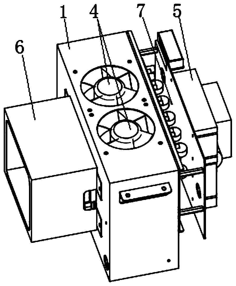 LED light source combination structure with efficient heat dissipation function and projection lamp