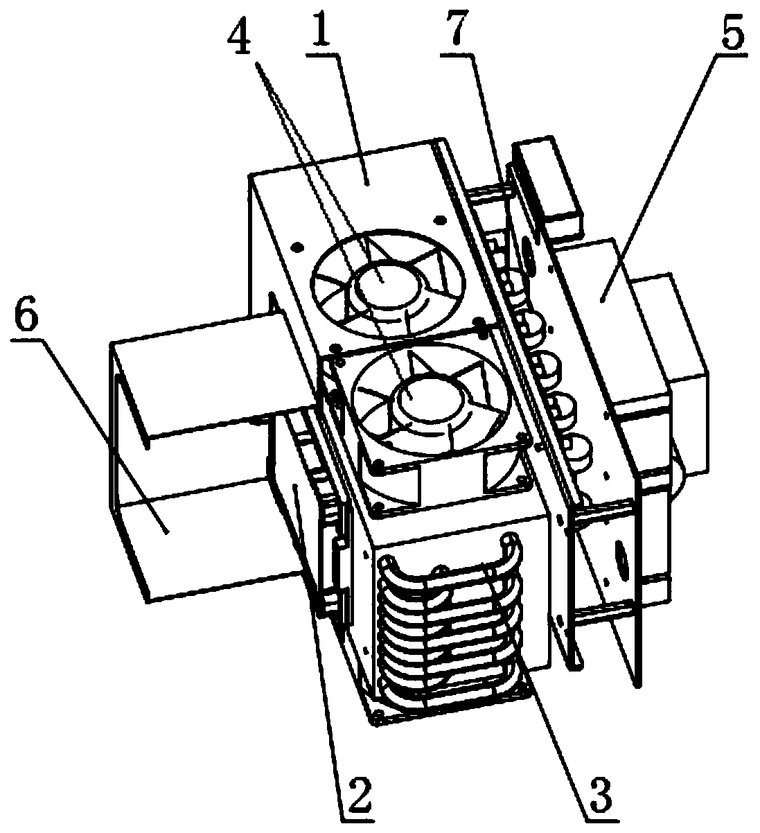 LED light source combination structure with efficient heat dissipation function and projection lamp