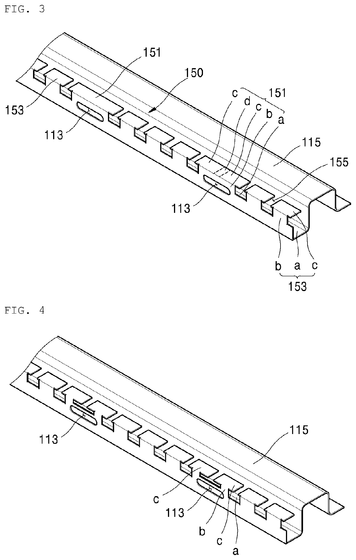 Structure for shielding electromagnetic waves, door and cooking appliance therewith