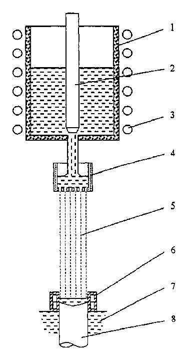 Stepped cooling and continuous casting method of massive amorphous alloy