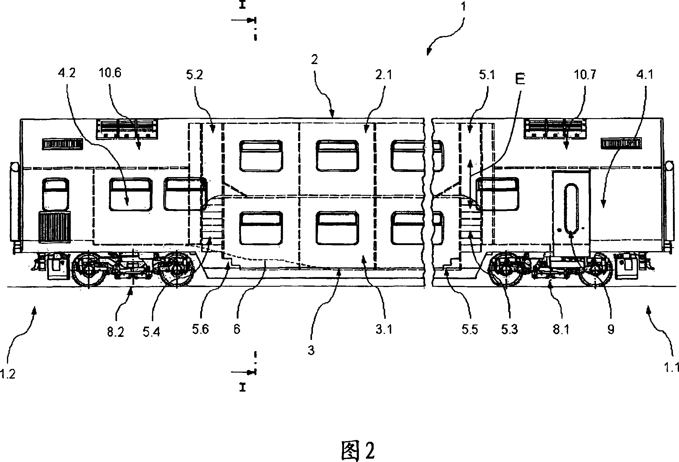Double-deck railway vehicle
