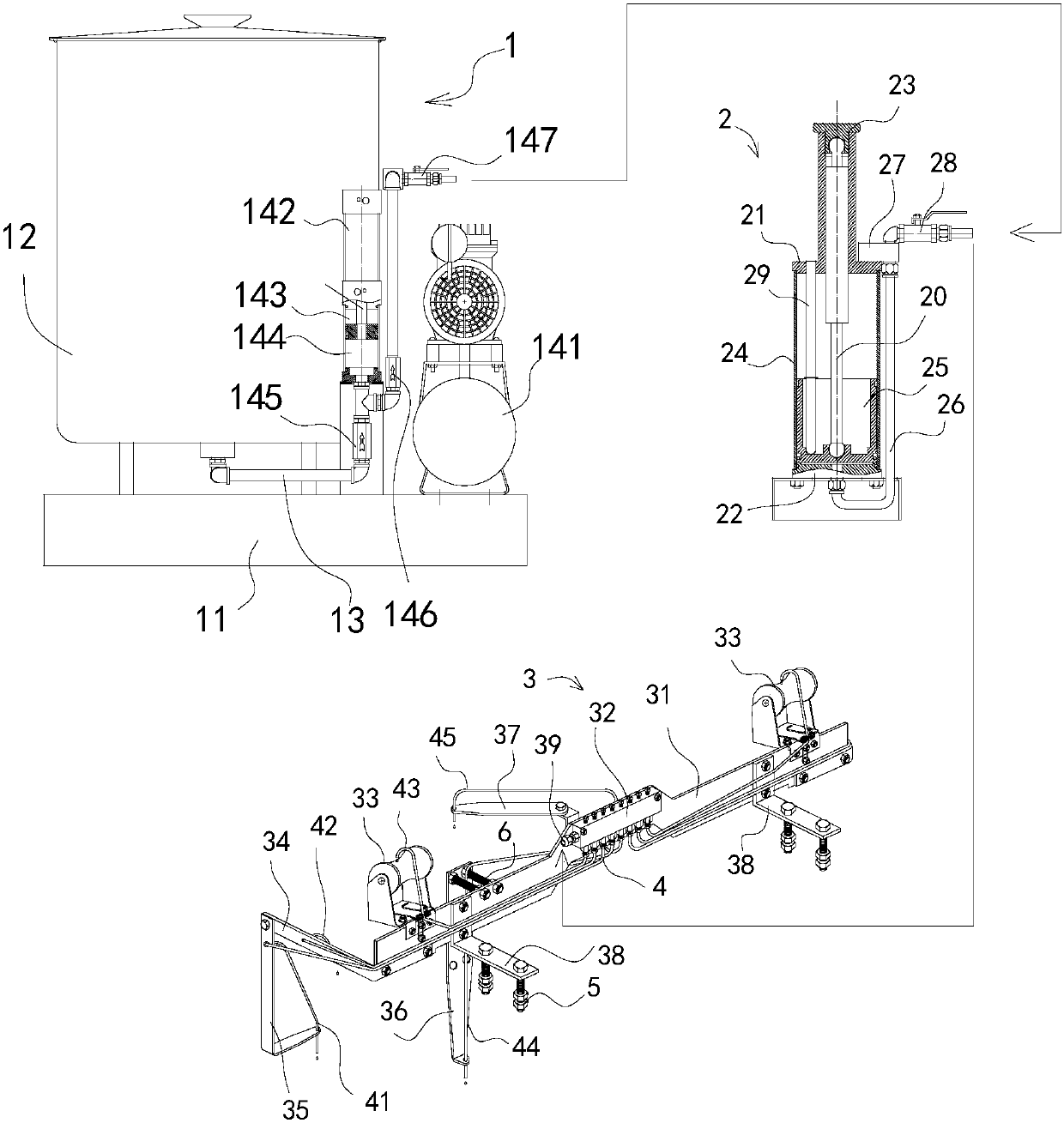 Portable energy storage oil storage tank and construction elevator butter lubrication complete set of equipment