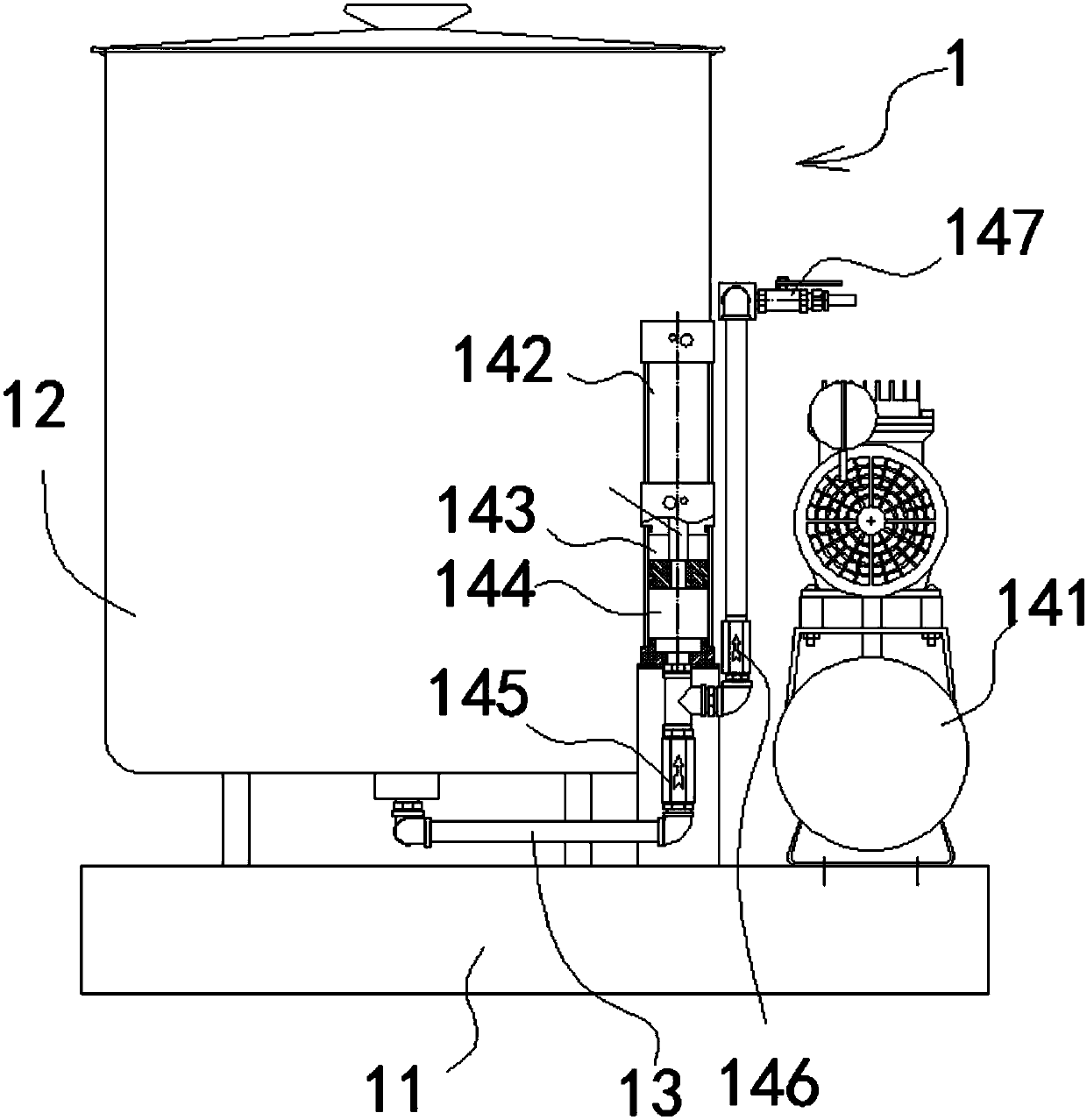 Portable energy storage oil storage tank and construction elevator butter lubrication complete set of equipment