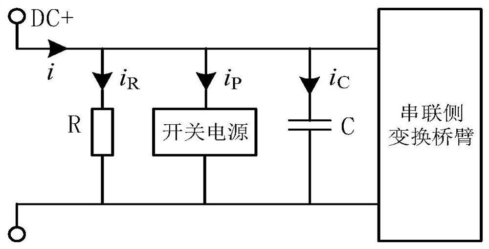 DC transformer series side bus capacitor voltage-sharing device and voltage-sharing method