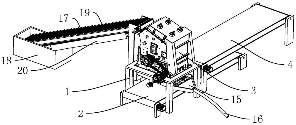 A feeding device for a brick making machine