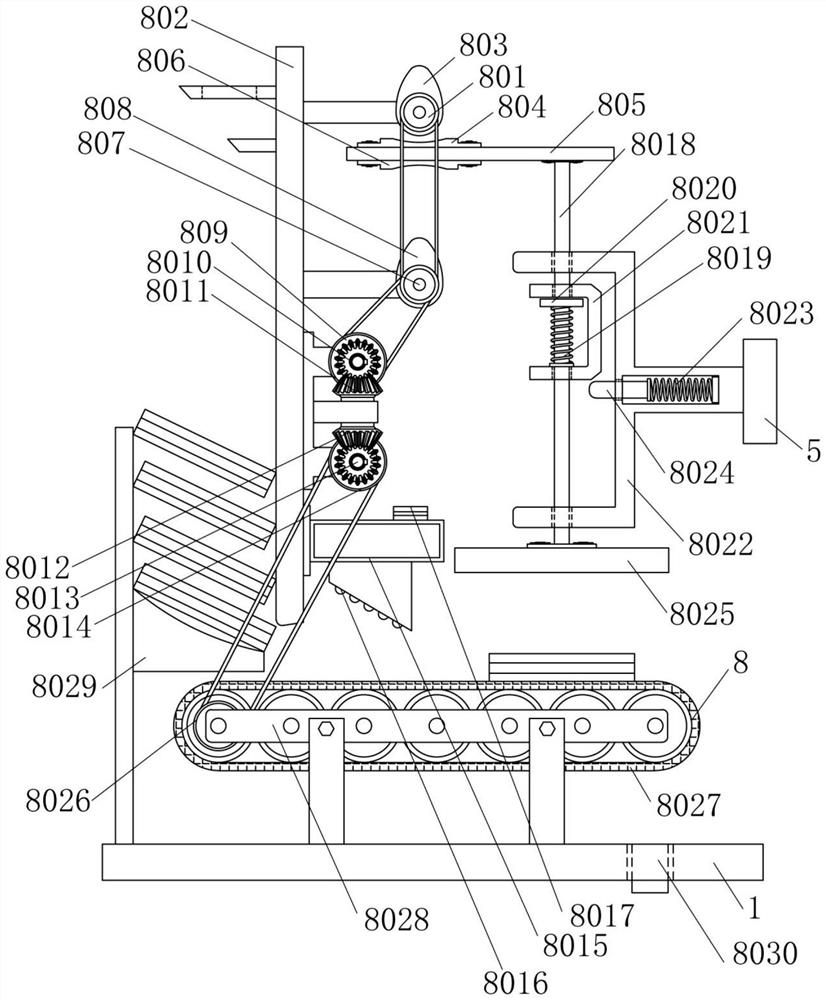 A tile dust-free recycling pretreatment device