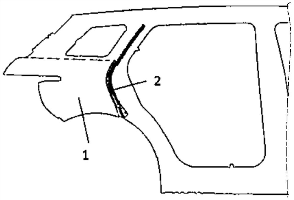 Rear door sealing structure of vehicle and vehicle