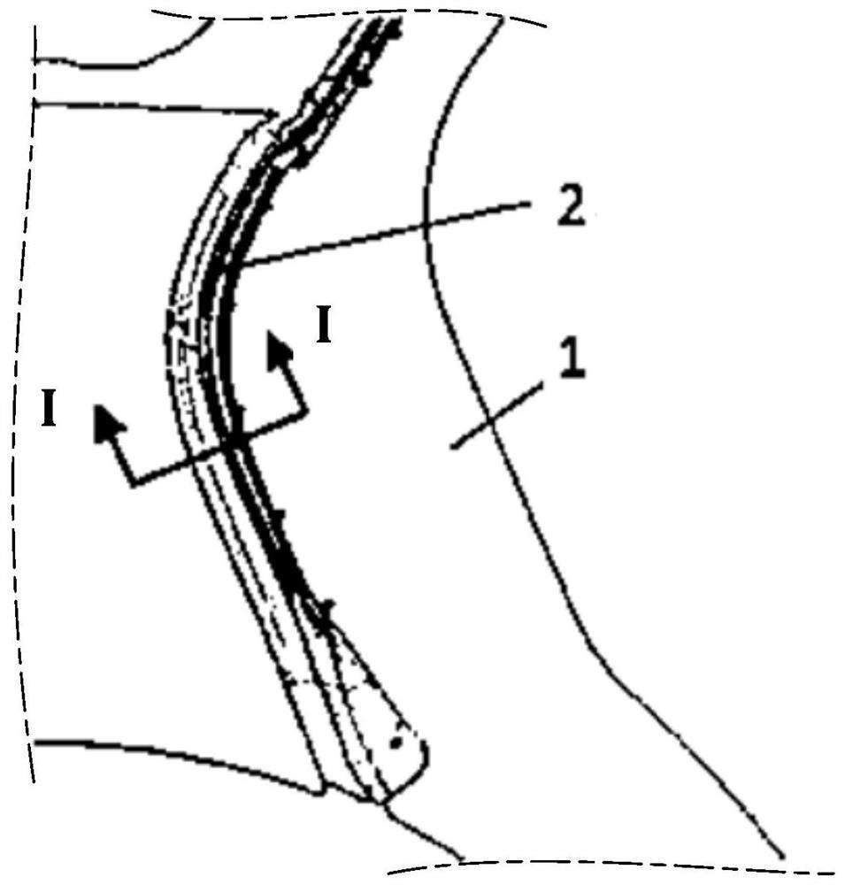 Rear door sealing structure of vehicle and vehicle