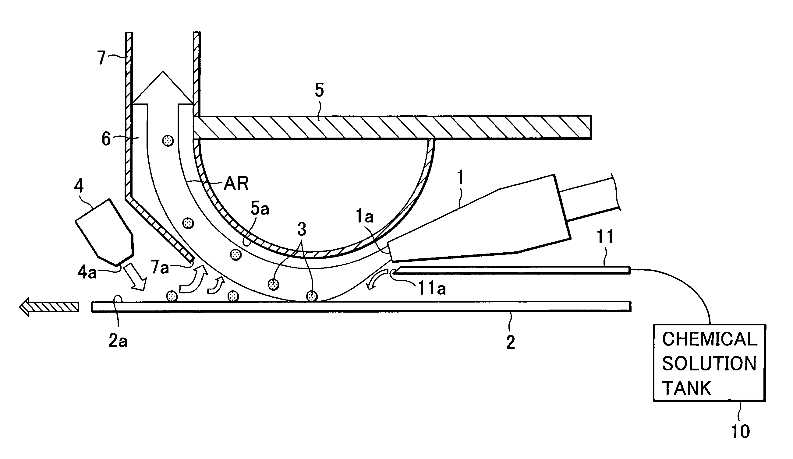 Apparatus and method for cleaning a surface with high pressure air
