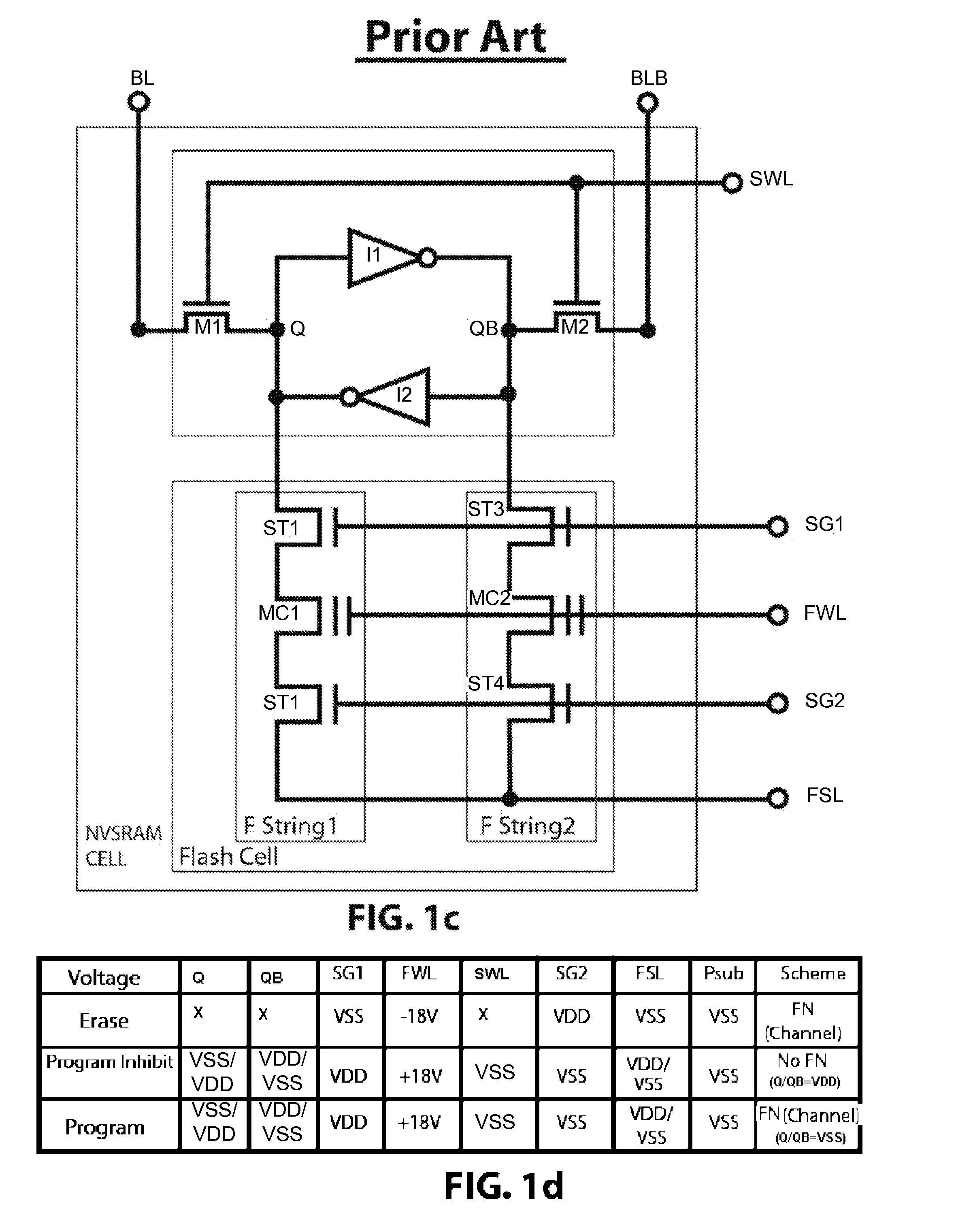 Low-voltage fast-write nvsram cell