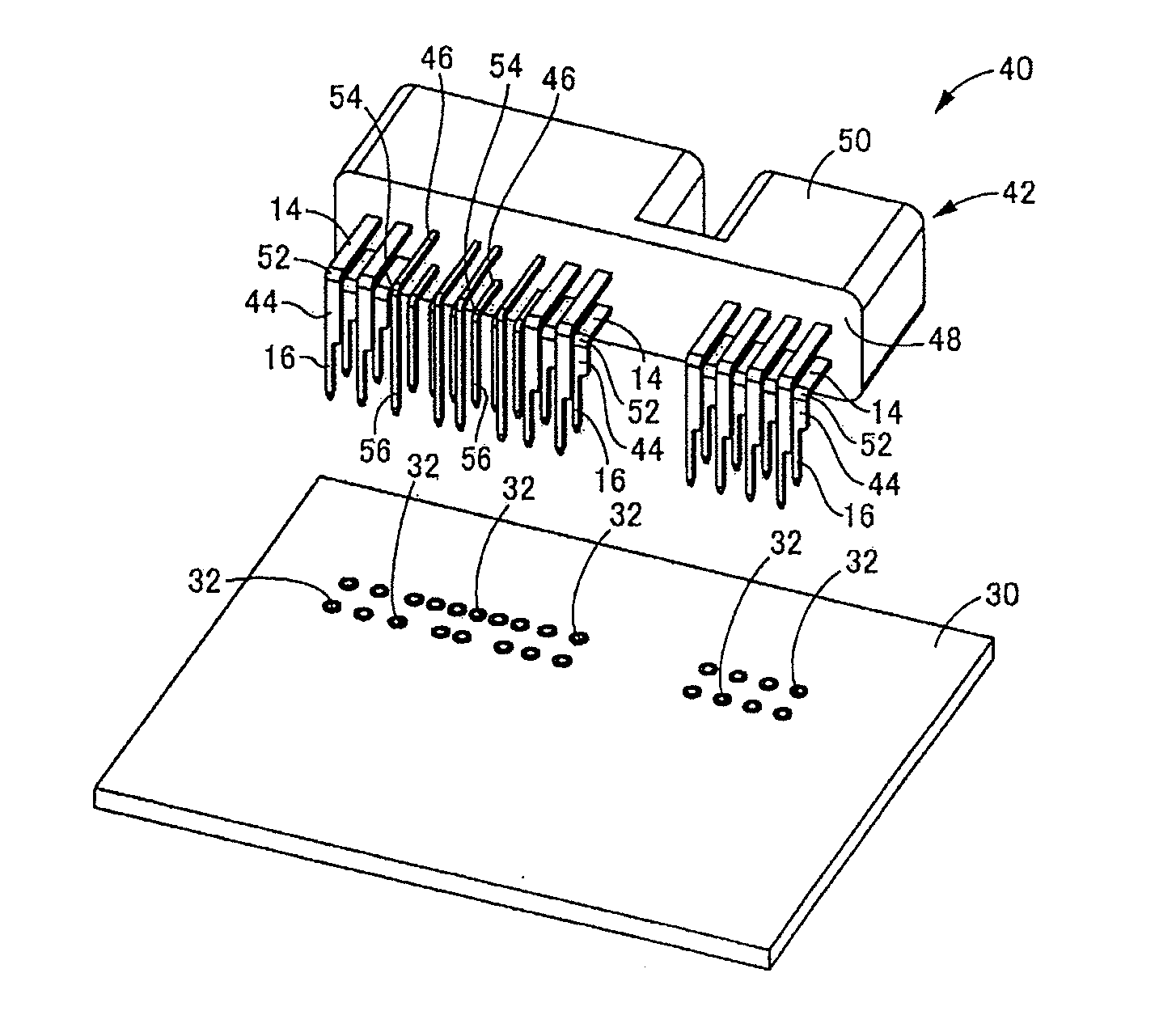Printed circuit board terminal and printed circuit board connector having the same