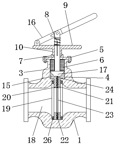 Middle cavity inner swinging type fast-starting and fast-closing gate valve