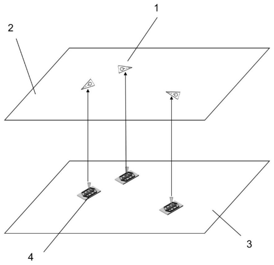 Active shared projection plane sensing system and method for desktop cluster robots