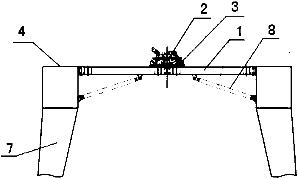 Deep-sea mining conveying hard pipe clamping and swinging device