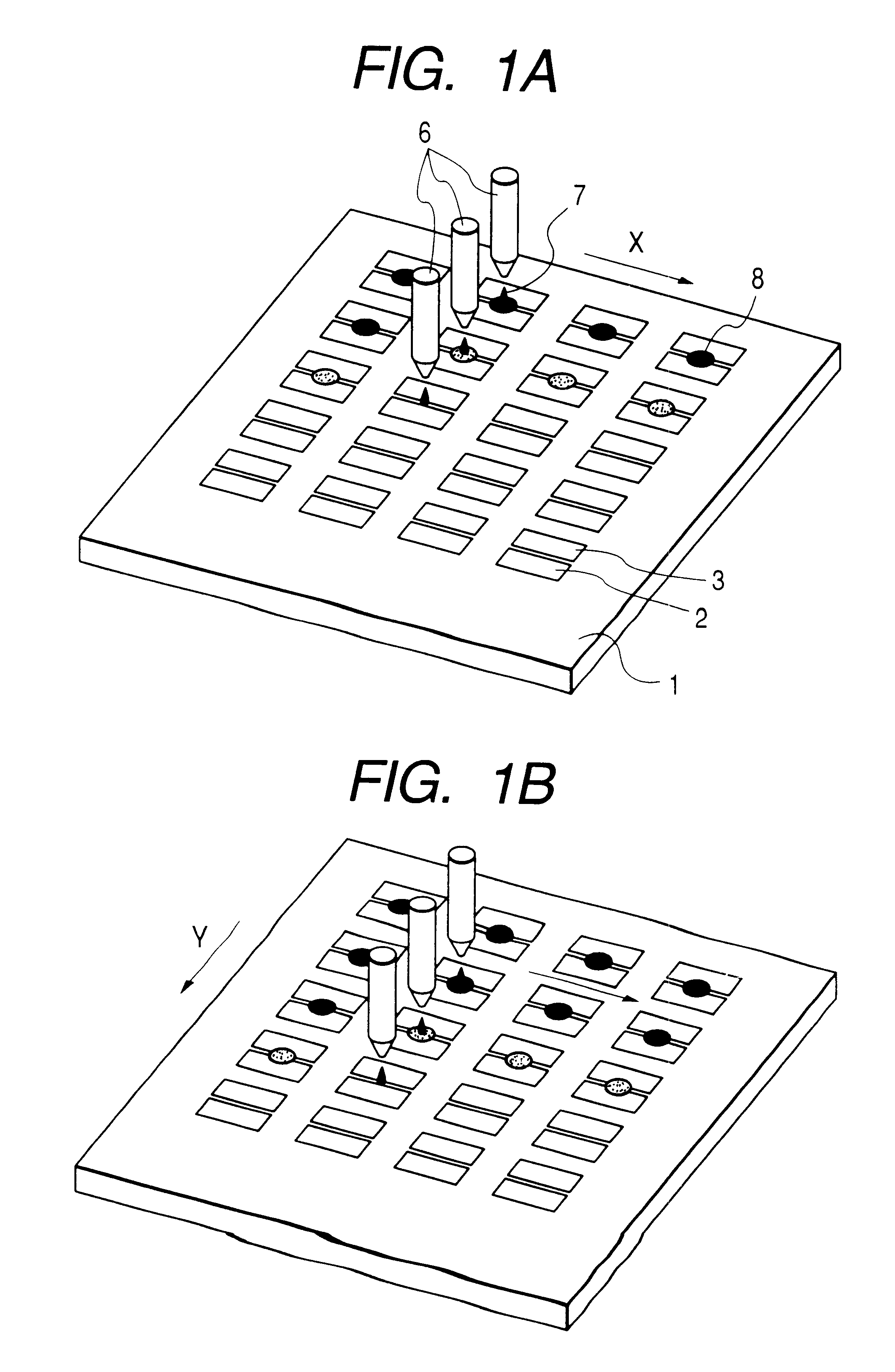 Method and apparatus for producing electron source using dispenser to produce electron emitting portions