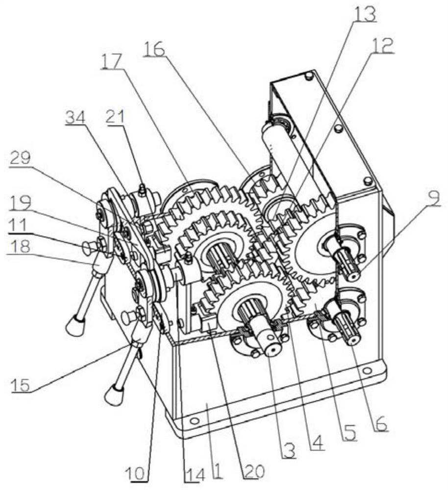 Chopping feeding transmission and application of chopping machine thereof