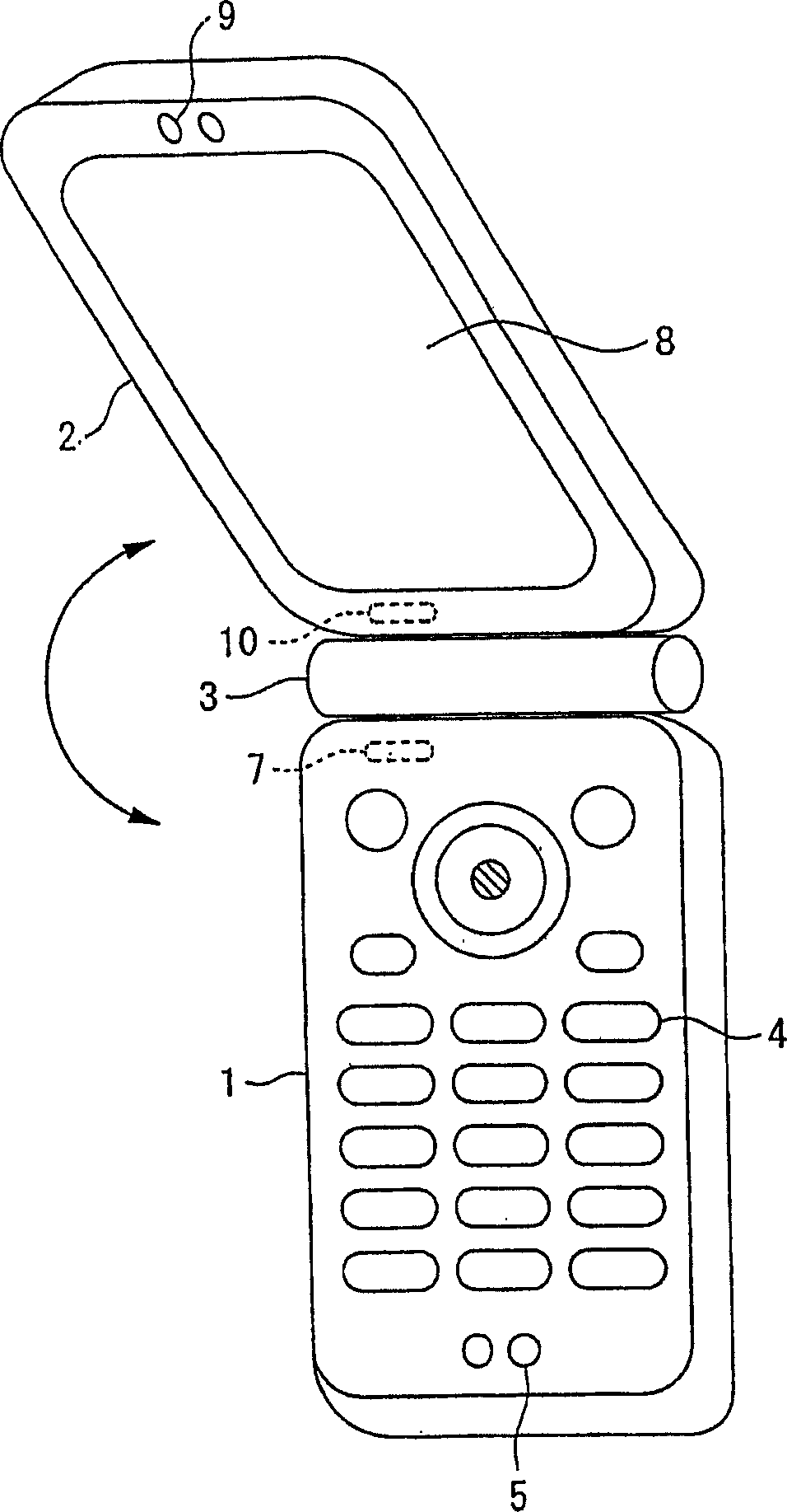 Electronic device and radio communication terminal