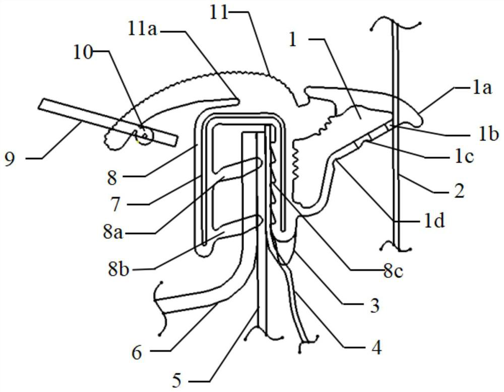 Vehicle door frame sealing strip structure and automobile