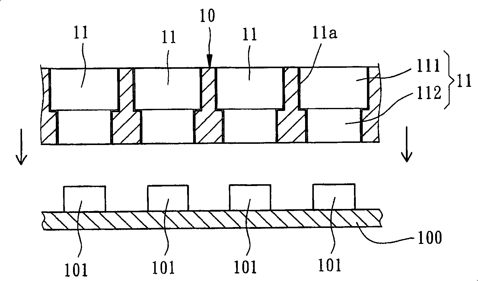 Method for using screen plate for packaging and molding light emitting diode (LED)