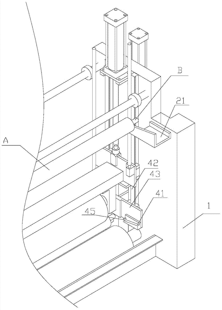 A slitting and rewinding machine