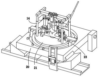 A pump body processing rotary table with clamping function