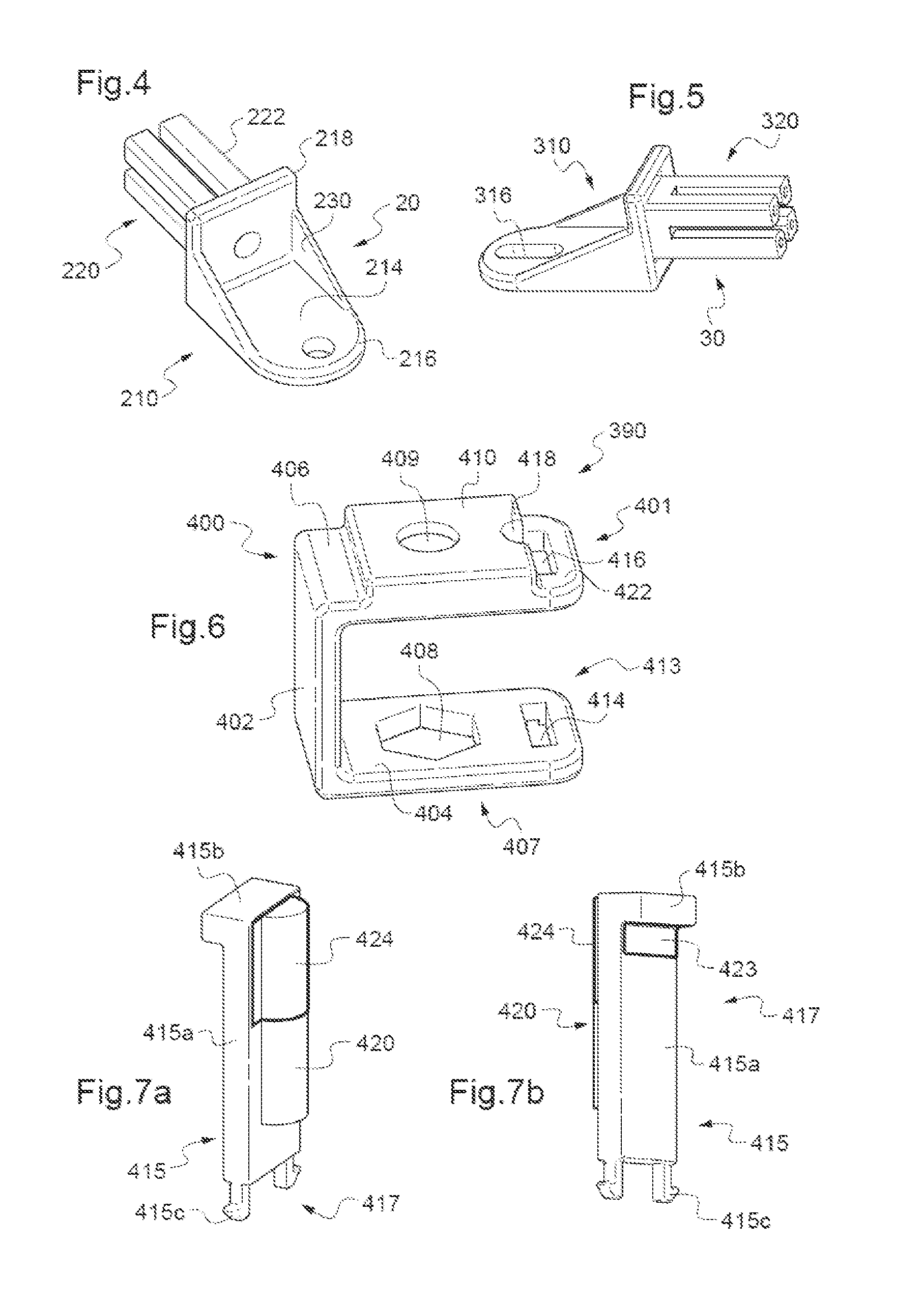 Mounting device for aircraft supply systems