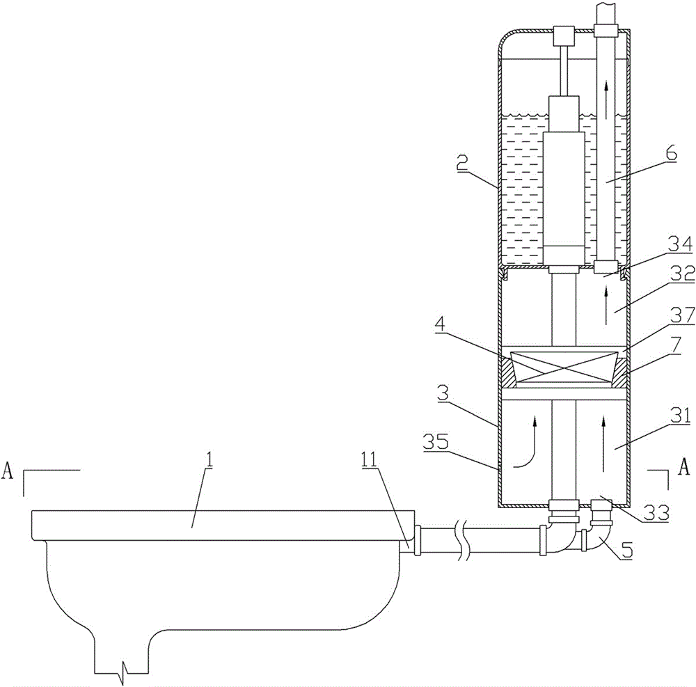Integrated odor-resisting exhaust device for squatting pan