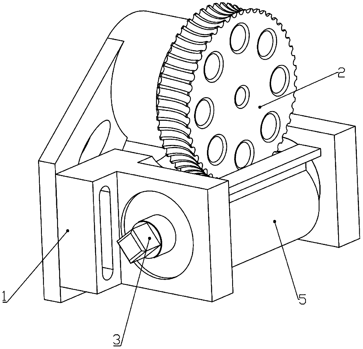 Circular steel ball worm gear structure and speed reducer provided with same