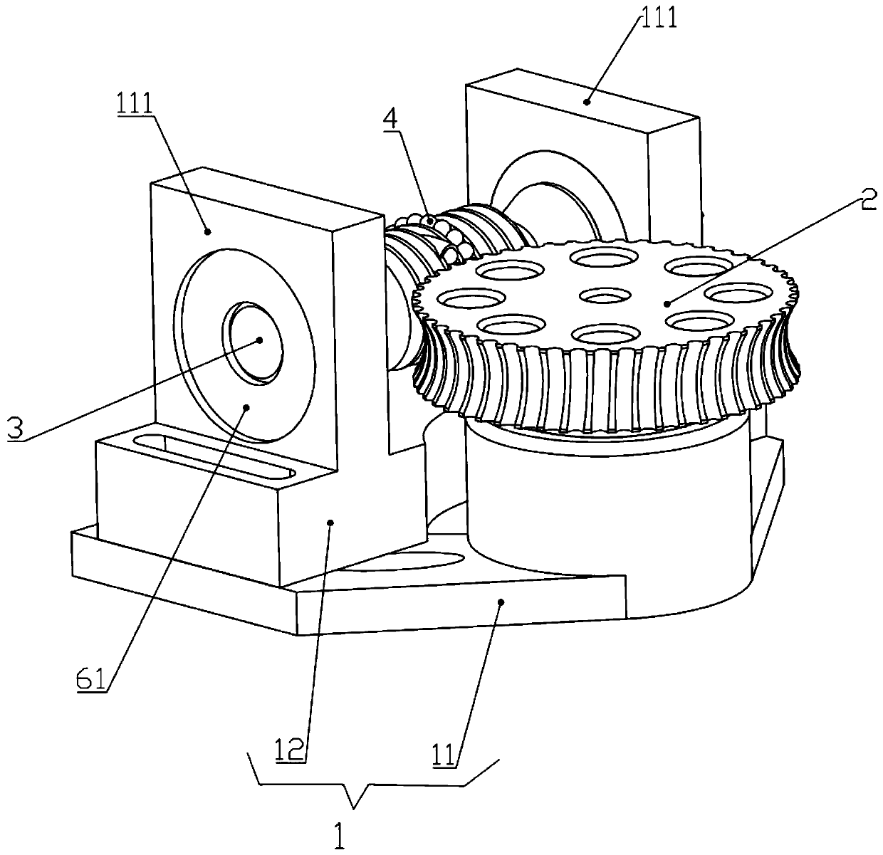 Circular steel ball worm gear structure and speed reducer provided with same