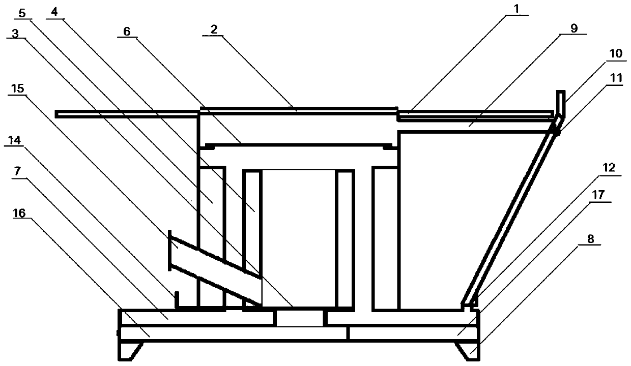 Firewood combustion furnace with inclined flue and descending smoke