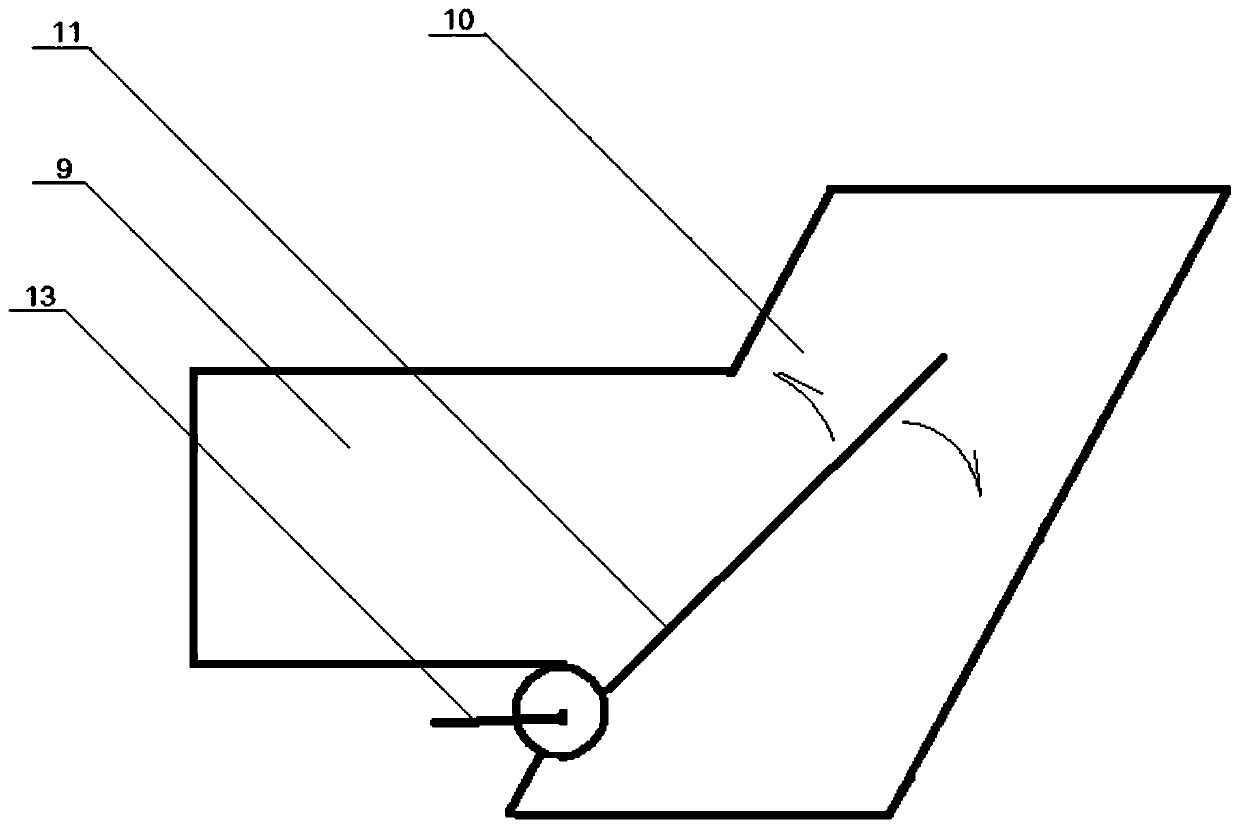 Firewood combustion furnace with inclined flue and descending smoke