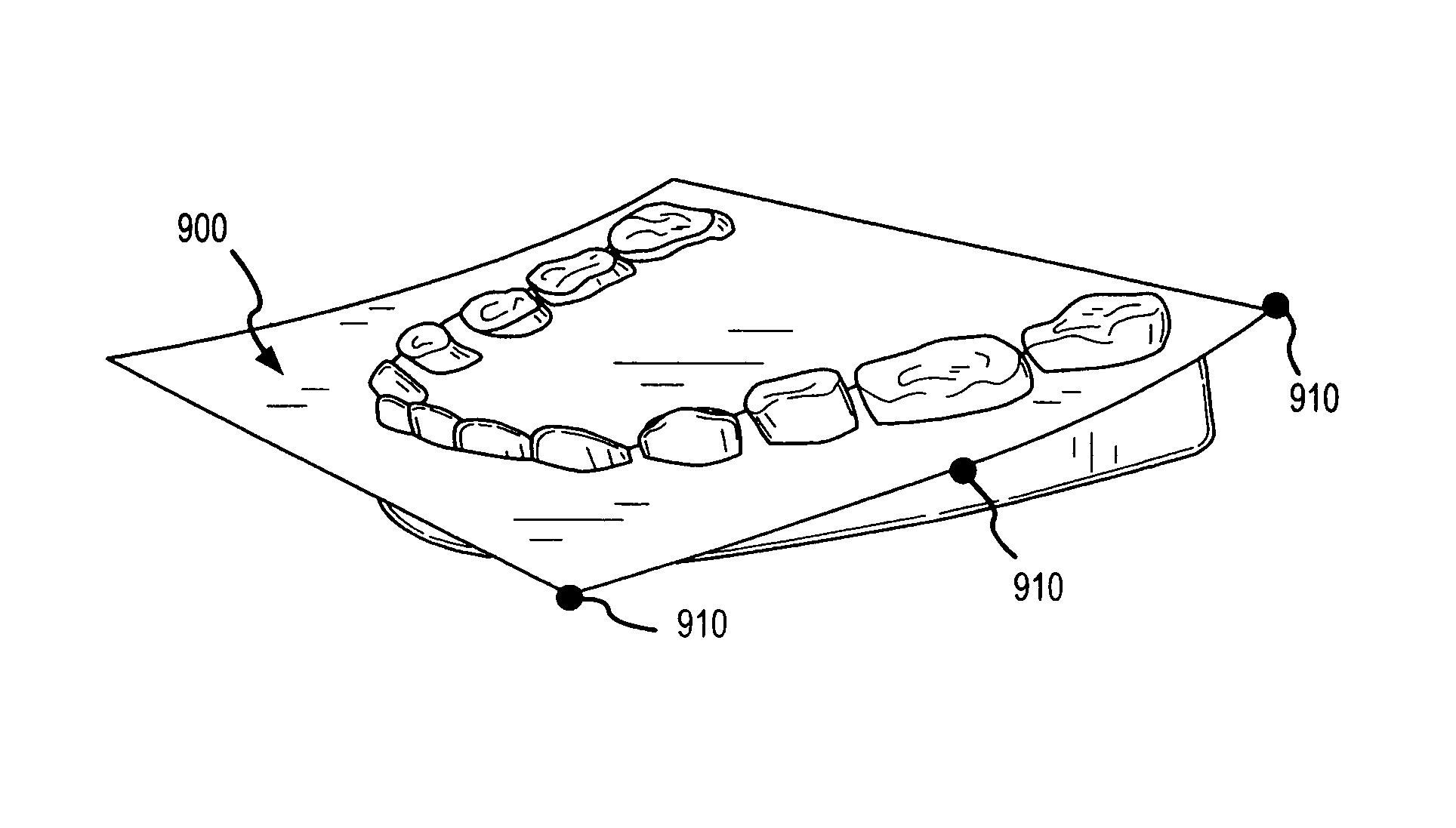 System and method for positioning three-dimensional brackets on teeth