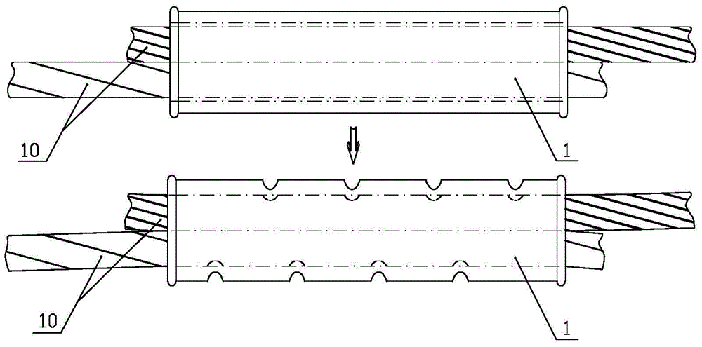 Service cable connecting assembly apparatus and usage method thereof