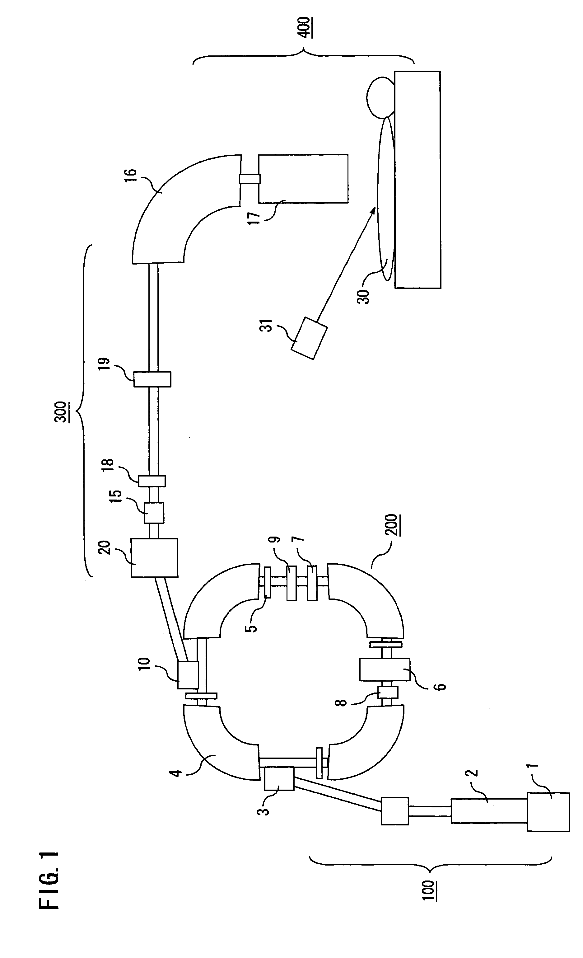 Charged-particle beam accelerator, particle beam radiation therapy system using the charged-particle beam accelerator, and method of operating the particle beam radiation therapy system