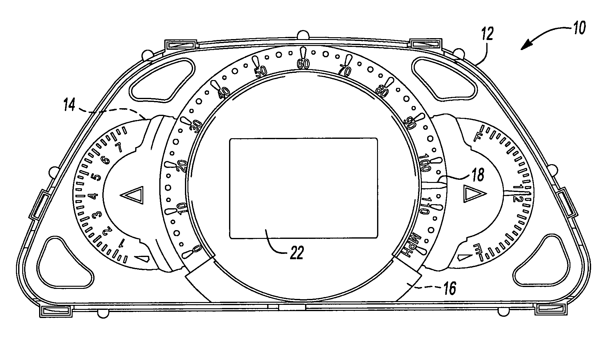 Incorporation of telltale warning indicators into driver information center