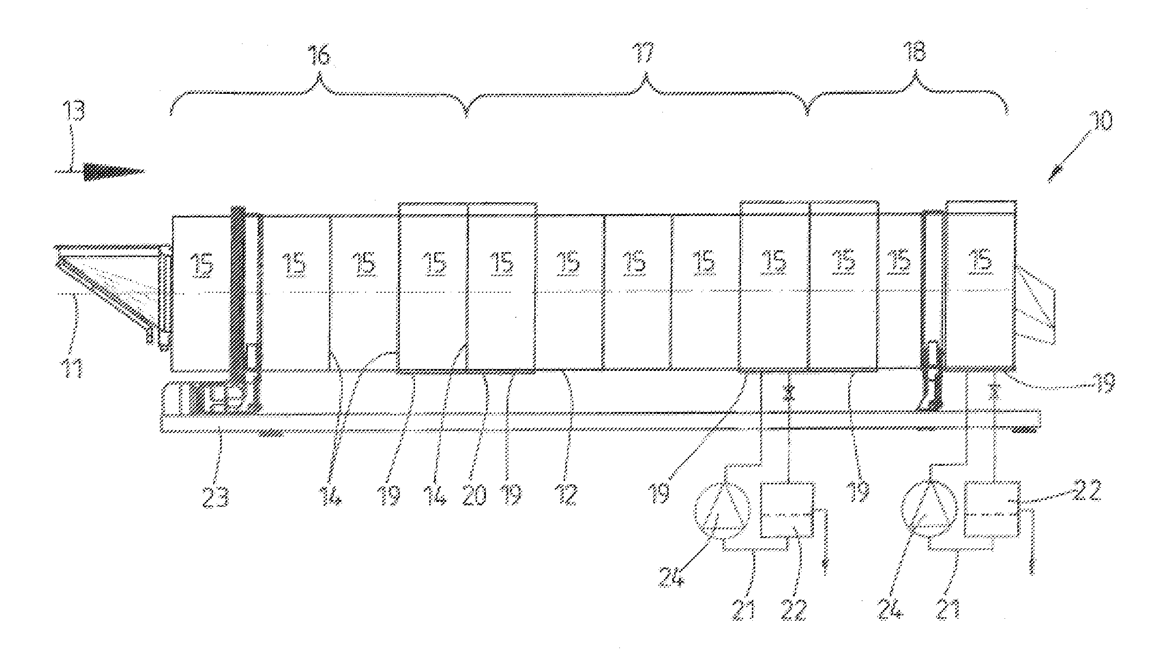Method and apparatus for washing in particular items of laundry