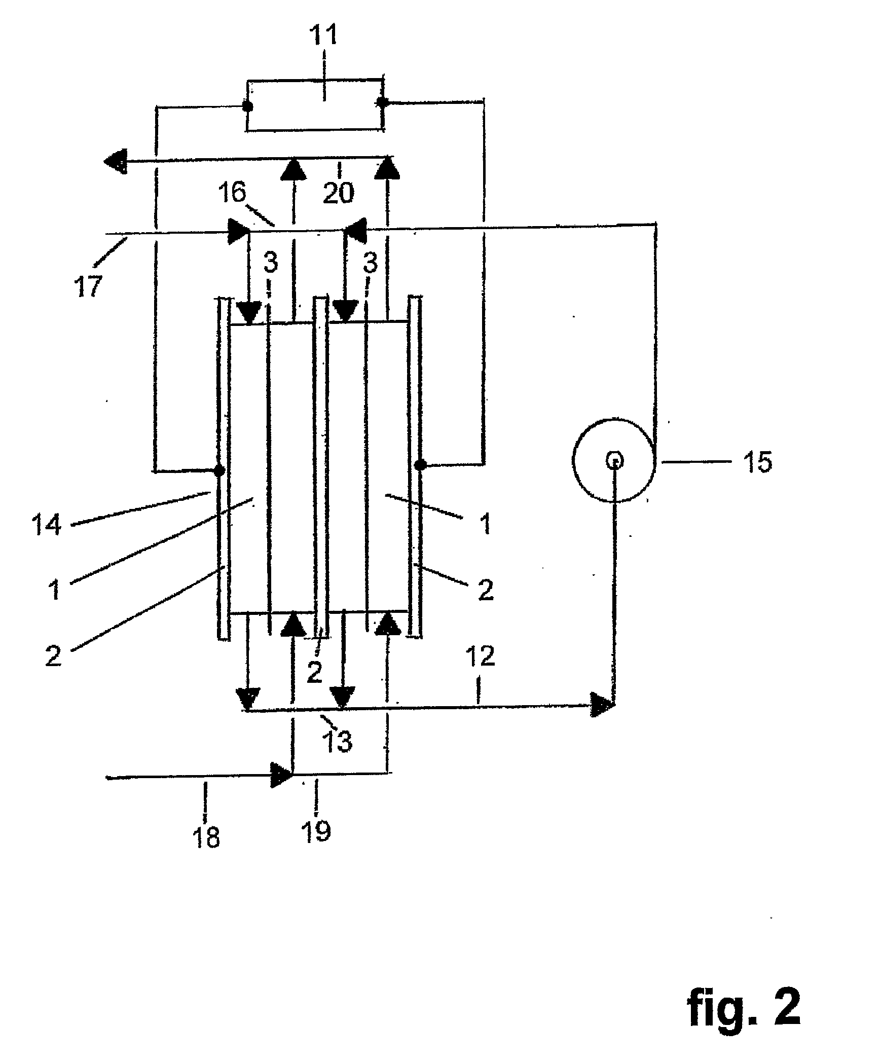 Fuel Cell With Hydrogen Internal Recirculation