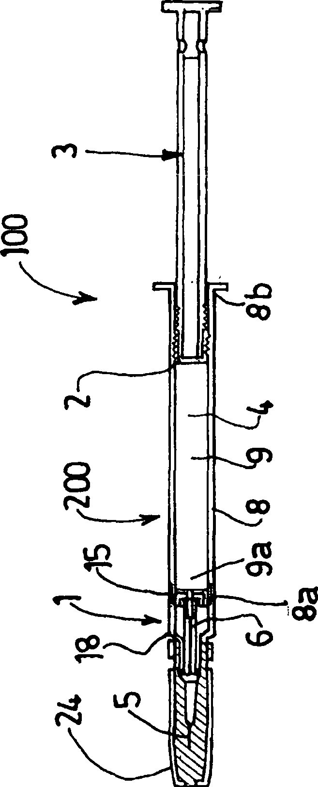 Injection device with retractable needle