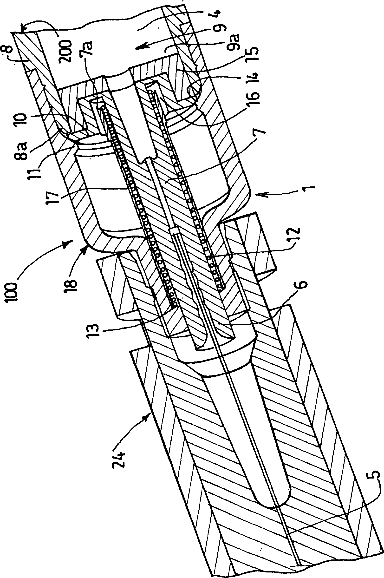 Injection device with retractable needle