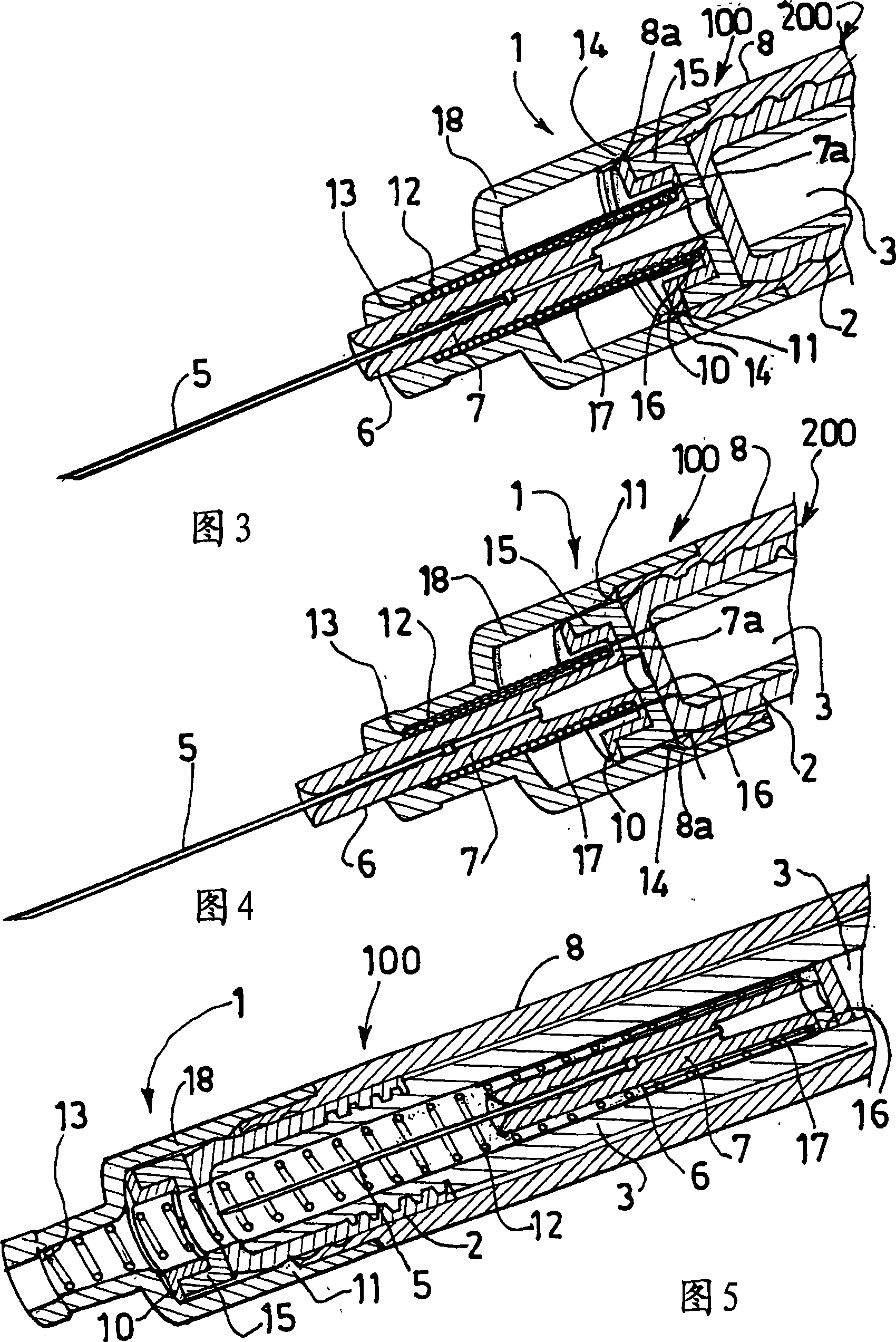 Injection device with retractable needle