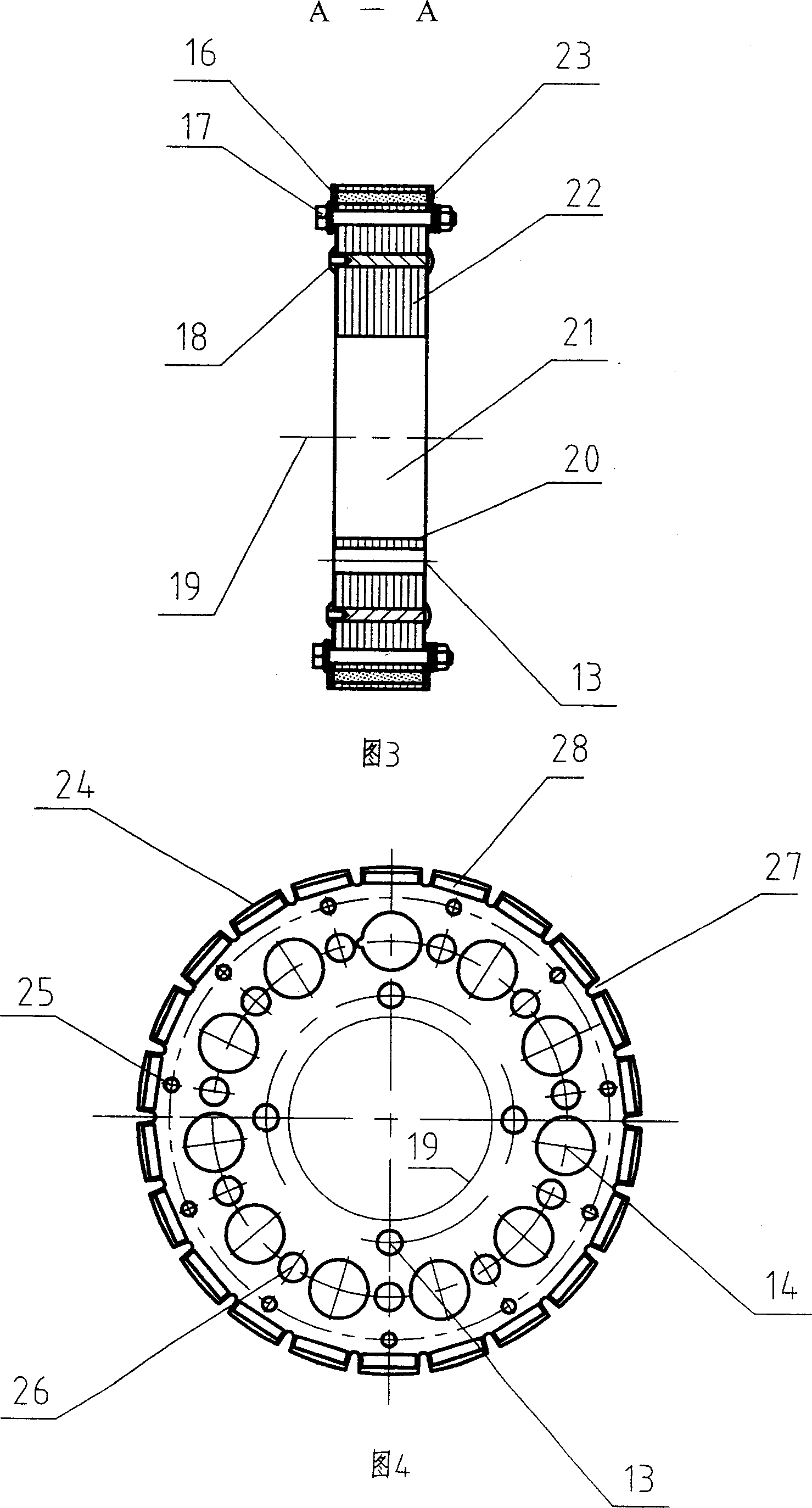 Rotor of multipole internal rotor permanent magnet generator