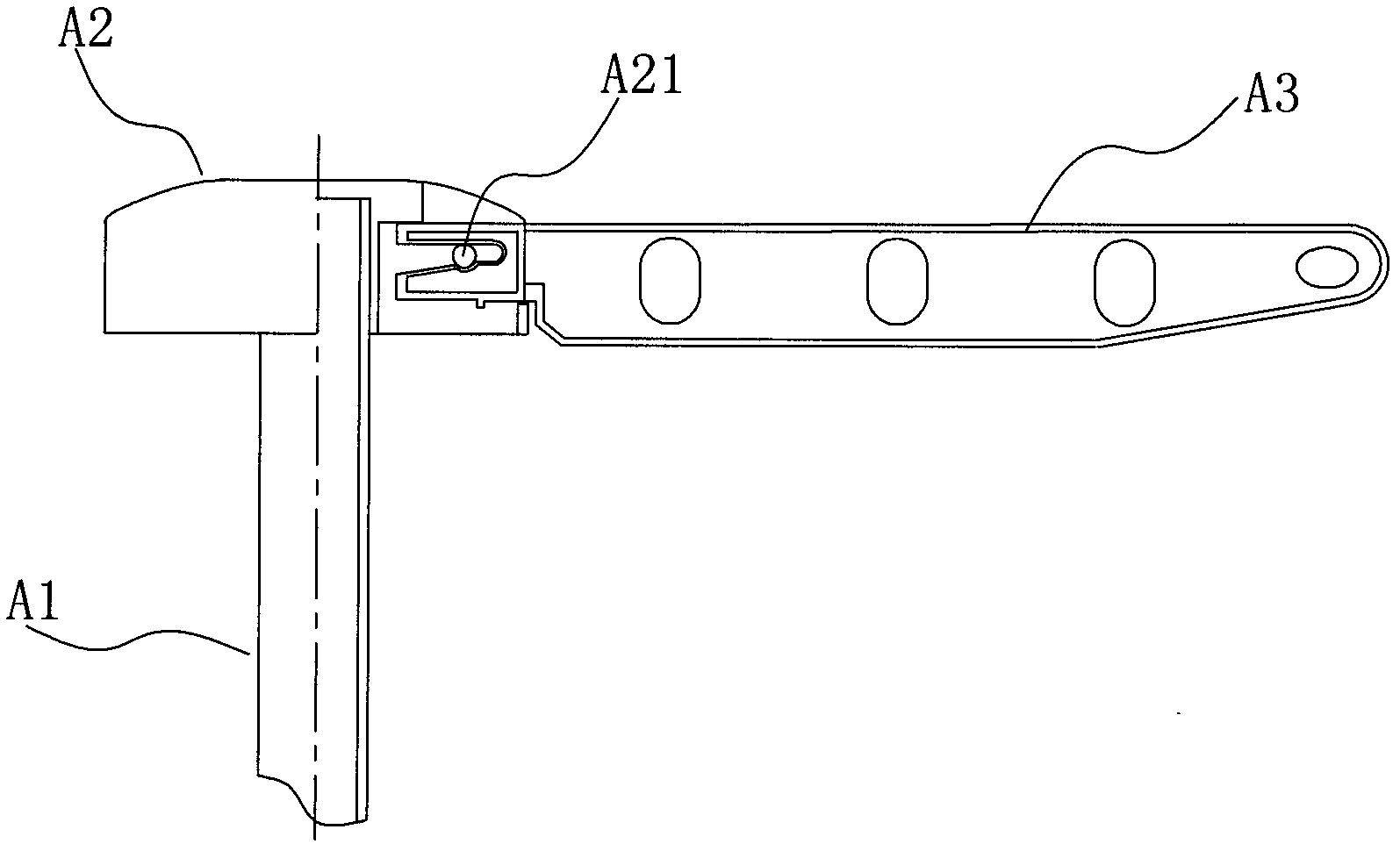 Detachable support structure for clothes dryer
