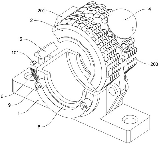 Novel-structure bearing seat for four-row tapered roller bearings for rolling mill